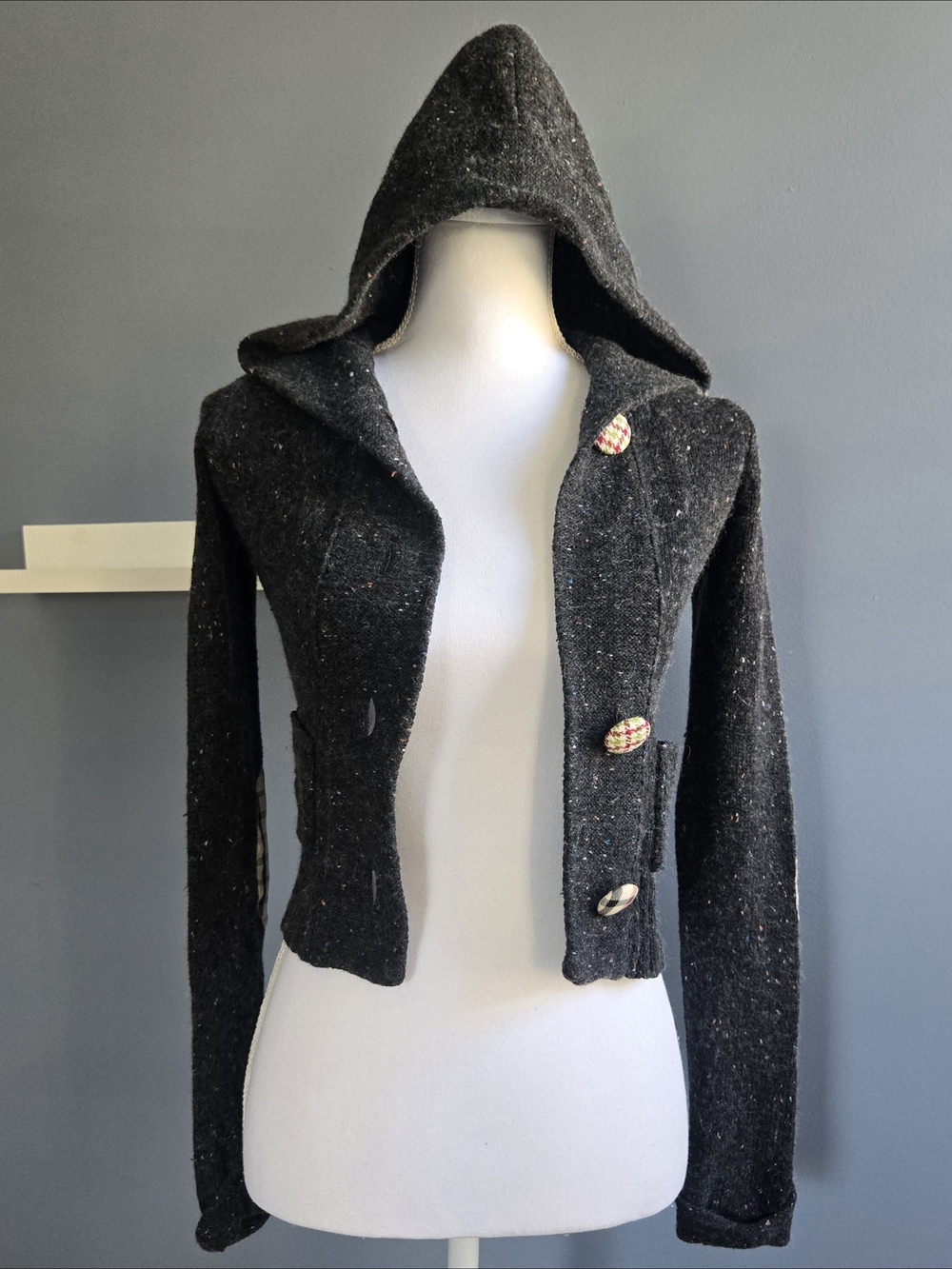 Vintage Y2K Wet Seal Womens XS Small Wool Blend Sweater Cardigan